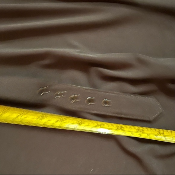 A line long evening black gown with strass belt size 6 - Picture 11 of 15